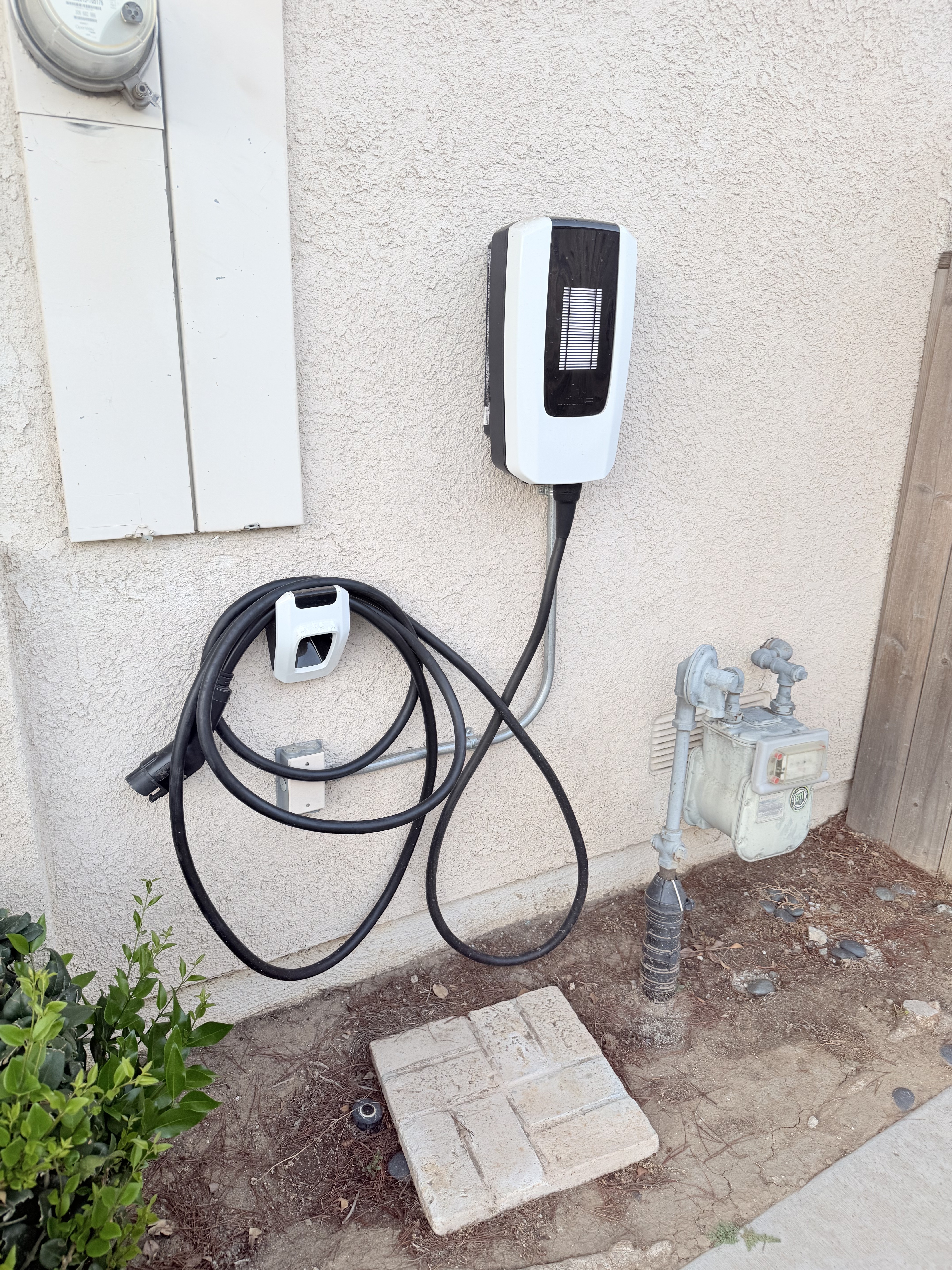 Cal Vet wall-mounted home EV charging installation