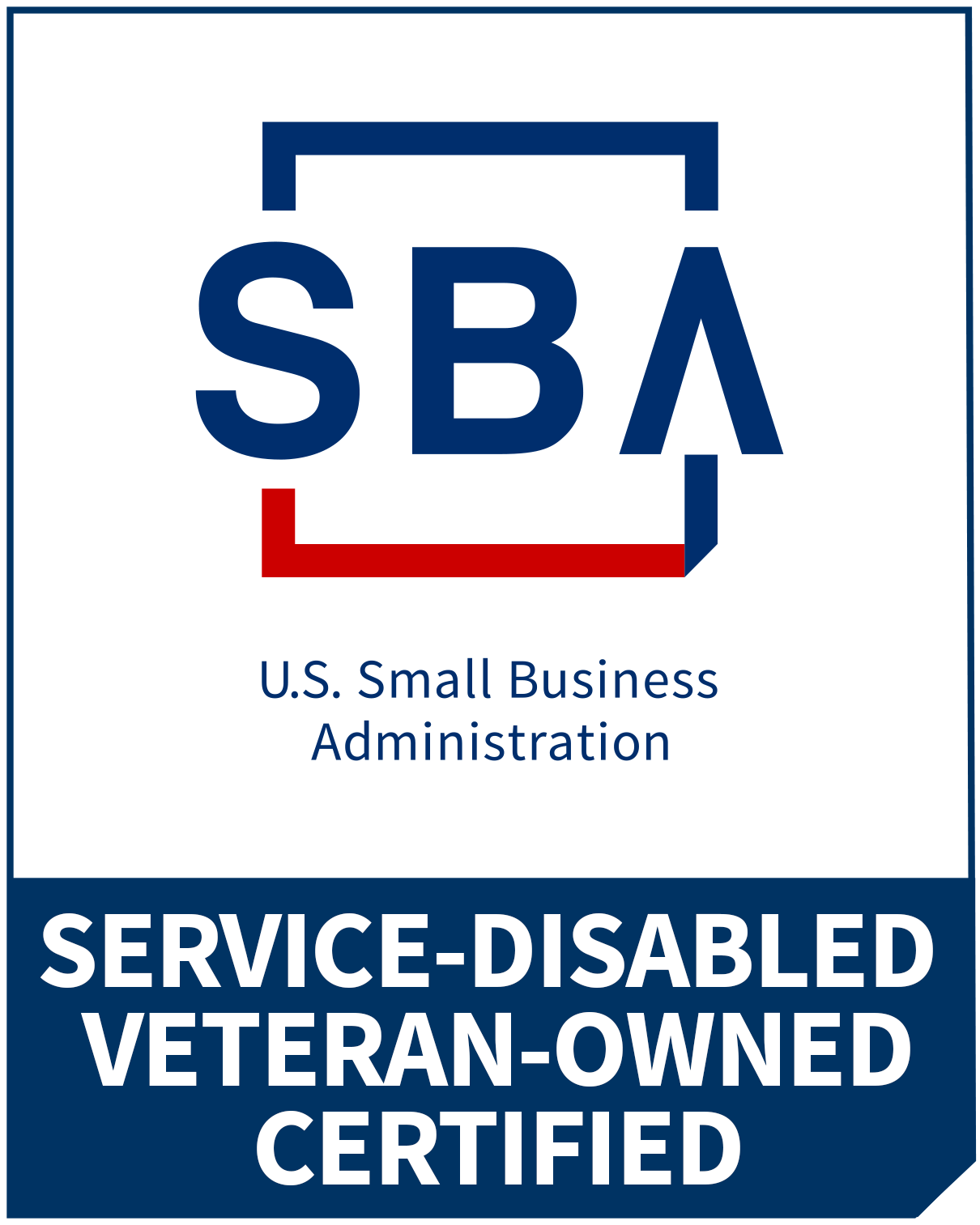 SBA service-disabled veteran-owned certified badge